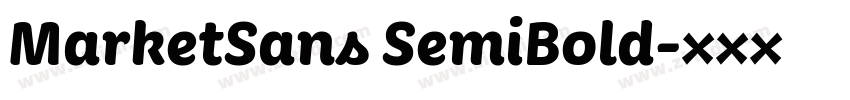 MarketSans SemiBold字体转换